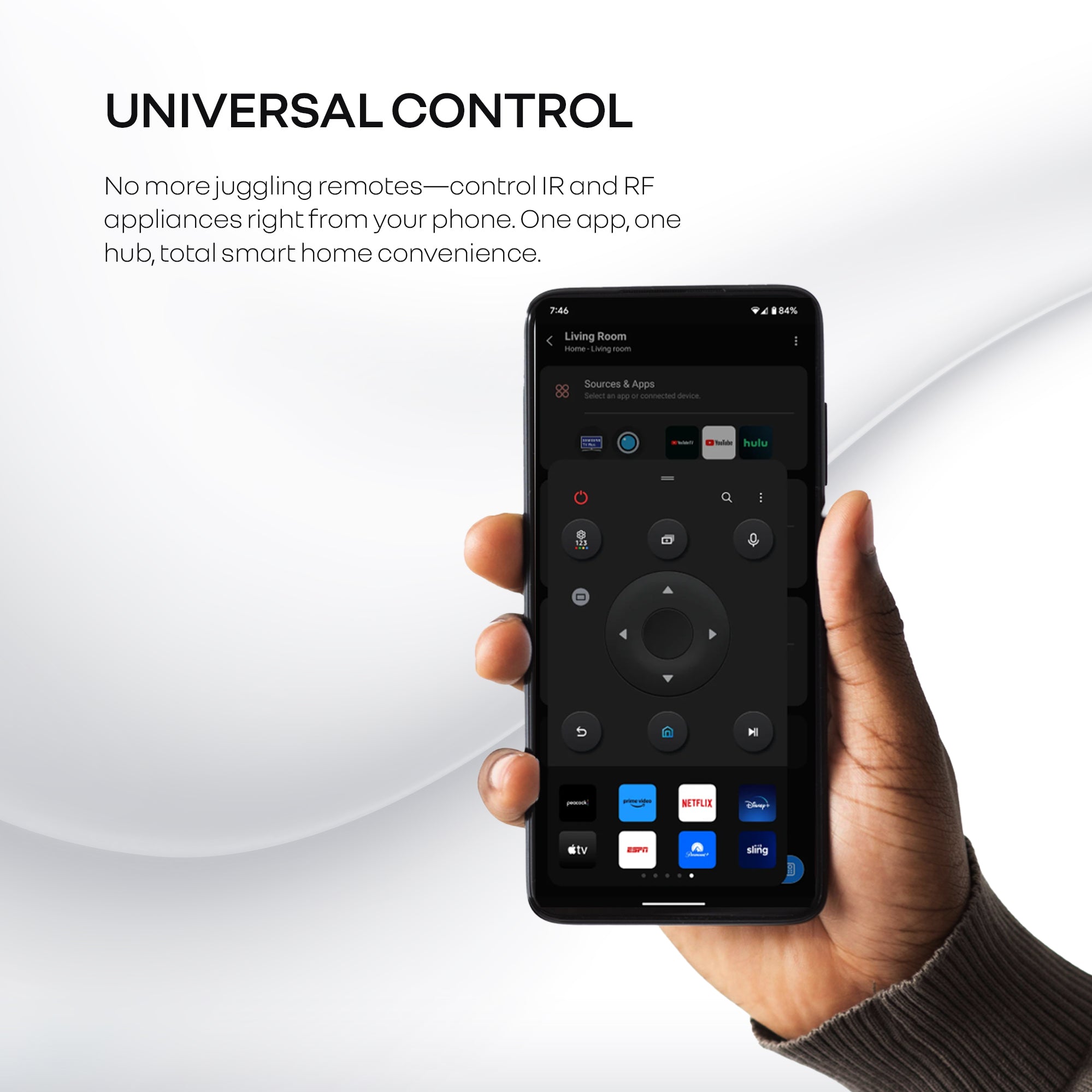 Wi-Fi IR+RF Remote Control